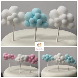  BEISHIDA 5 Inch 10pcs Balloon Cloud Cake Topper White