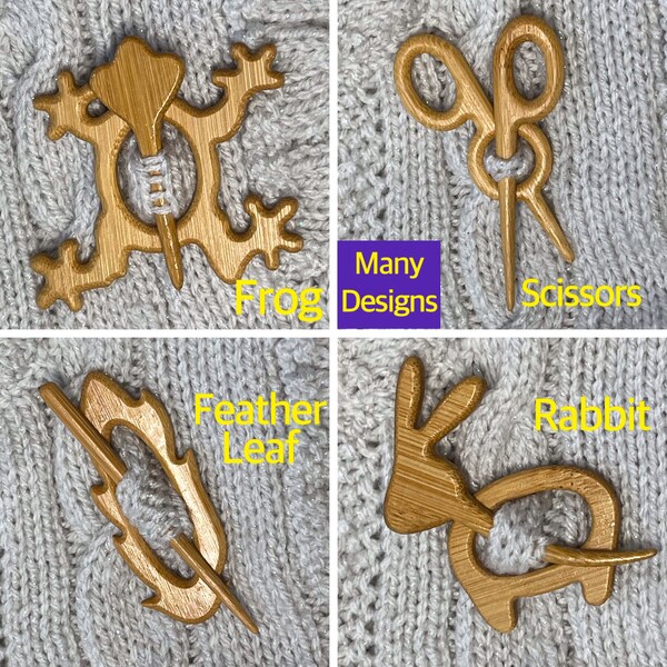 Épingles pour broche en bois, Épingles pour châles en bois, Épingles pour pulls, Broches, Épingles animaux en bois, Épingles animaux, Broches animaux, Épingles à foulard, Broche écharpe