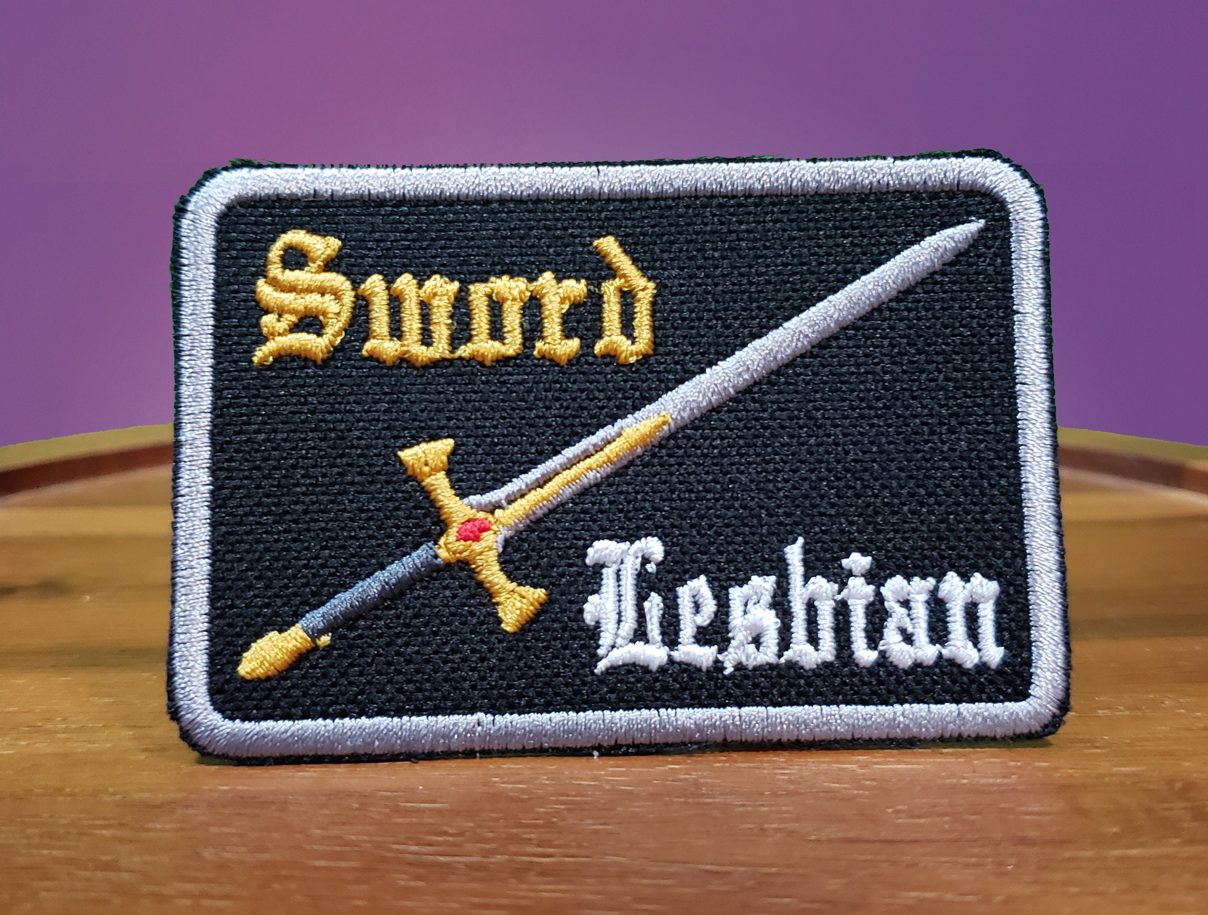3 Crossed Swords Embroidered Iron on Patch Master of Defense 