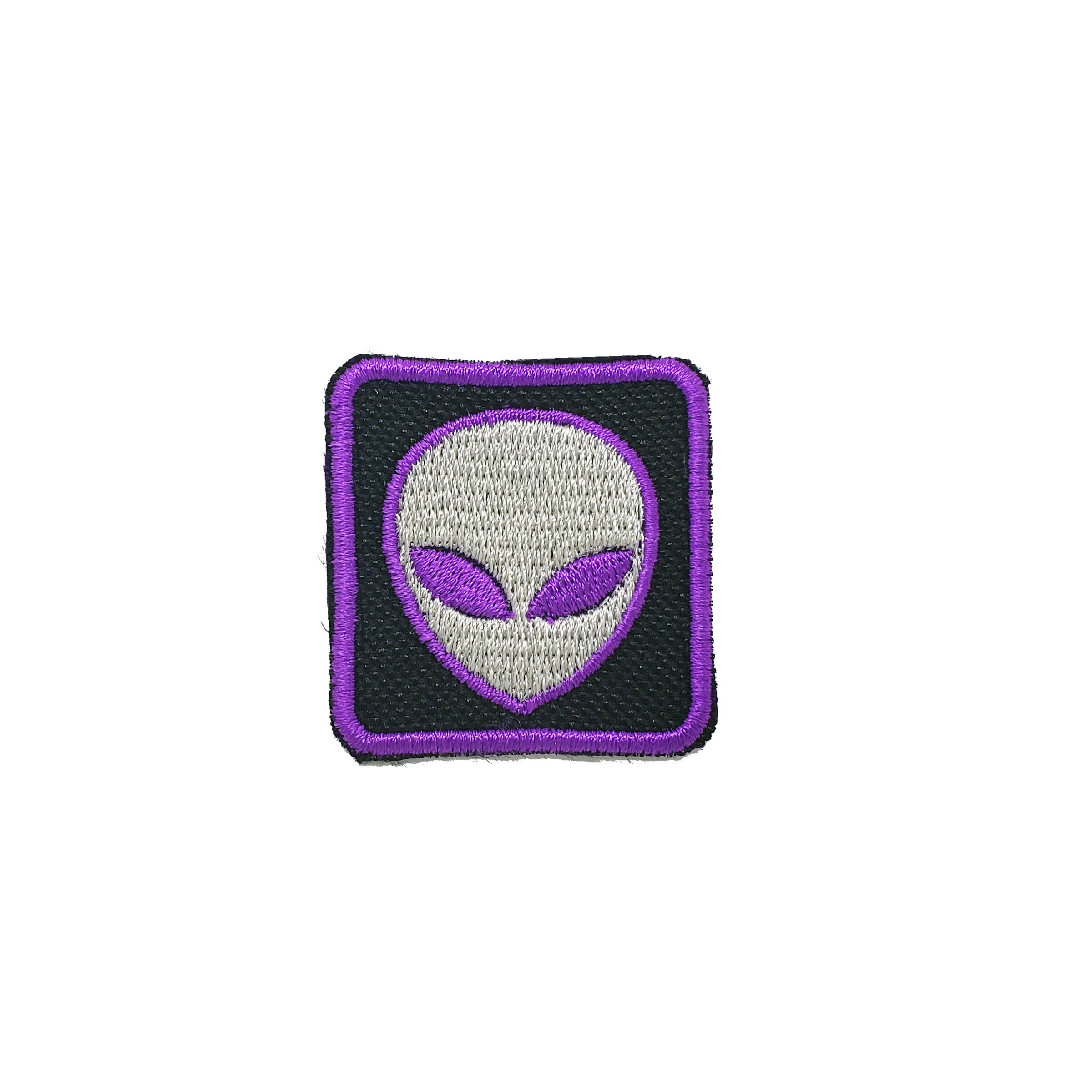 Mini Alien Patch - Gray or Purple - High Quality Shiny Iron on Patch ...