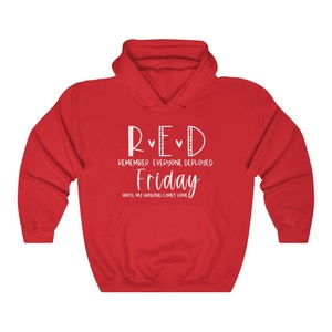 RED Friday Husband Unisex Hoodie/Military Wife/Military Spouse/Deployment Gift/Deployment Sucks/Navy Wife/Army Wife/Marine Wife/Coast Guard