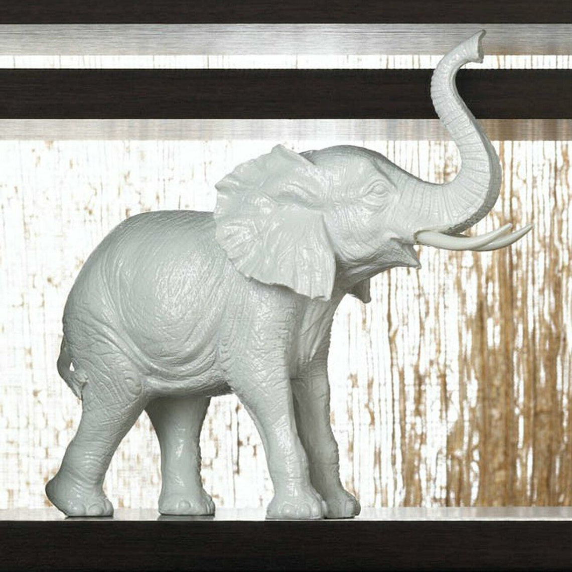 Textured White Ceramic Elephant Ceramic 7.5 x 2.5 x 7 Inches Etsy