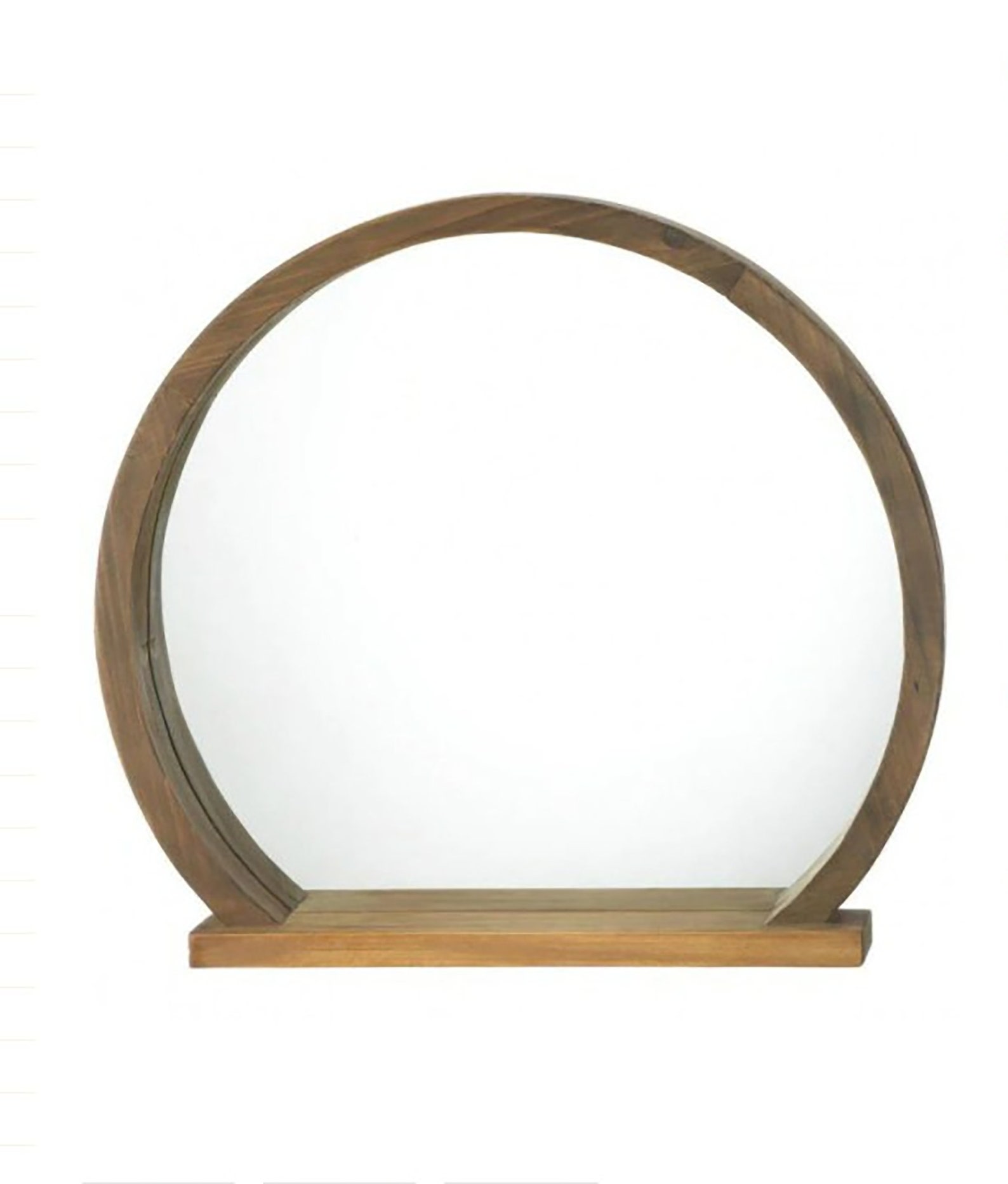 Round Wood Mirror with Shelf Free Shipping Etsy