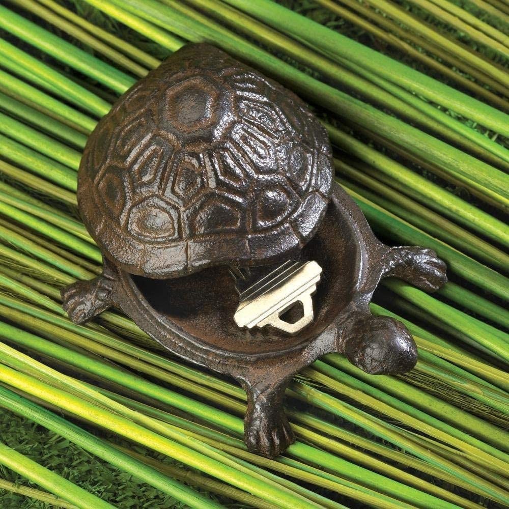 New Gifts & Decor Garden Decoration Turtle Cast Iron Key Hider Etsy