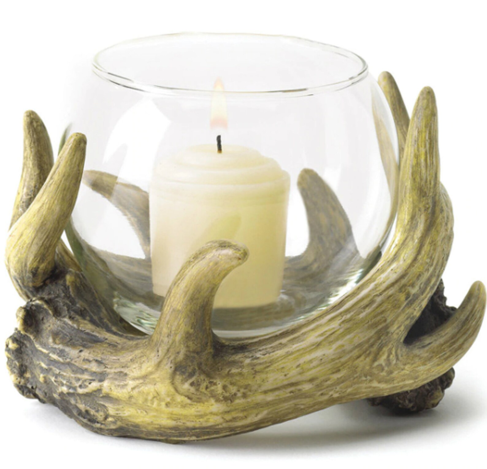 Antler Candle Holder 5.4 x 4.9 x 3.6 Inches Tall Polystone Etsy