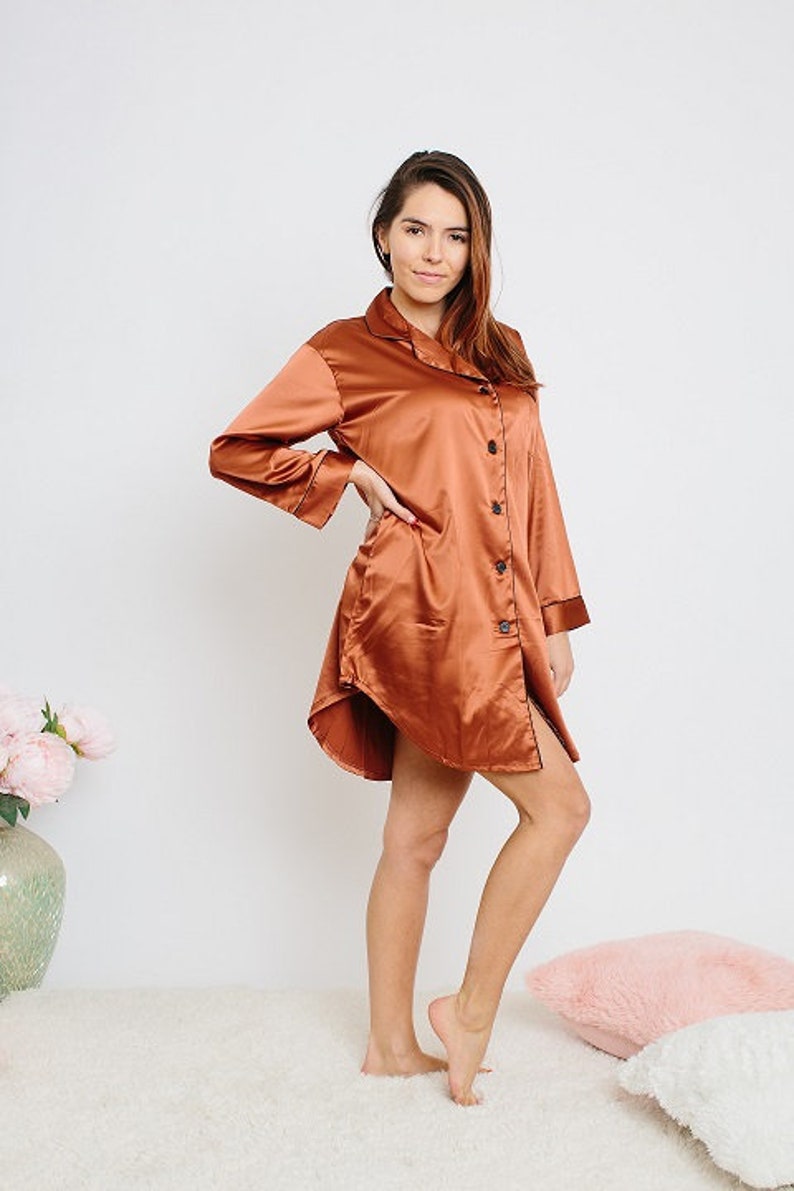 Bridesmaid Sleep Shirt Pajamas Bridal Shower Wedding Pjs Etsy