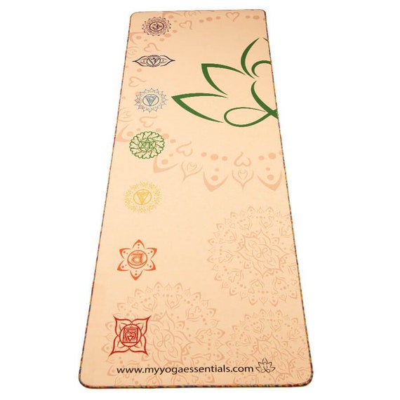Chakra Hemp Linen Yoga Mat: Eco-Friendly, Grippy, 5mm Thick