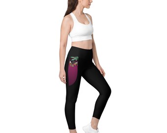 Chakra Graffiti Capri Leggings with Pockets: Recycled Fabric, High-Waisted, Plus Size