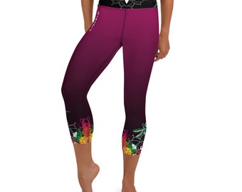 Chakra Art Capri Yoga Leggings: High Waist, Soft Stretch - XS–XL