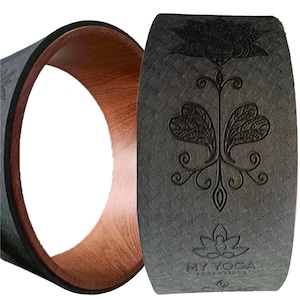 Yoga Wheel for Stretching & Balance | Strong 13&quot; Prop with Cork or TPE | Back Opener, Deepen Poses, Core and Flexibility Support