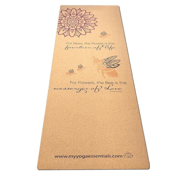 Bumble Bee Cork & Natural Rubber Luxury Yoga Mat