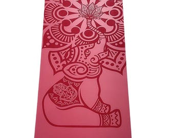 Elephant Yoga Mat: Non-Slip Vegan Leather, Eco-Friendly Rubber, 4.5mm