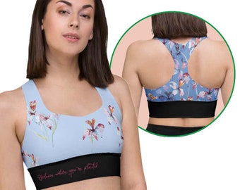 Orchid Bloom Longline Compression Sports Bra