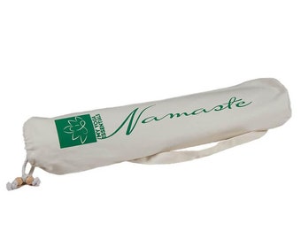 Canvas Yoga Mat Bag: Lotus Yogi Design - Fits Most Mats
