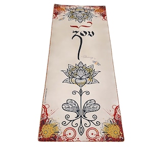 Eco Hemp Yoga Mat: Non-Slip Natural Rubber, Mandala Design