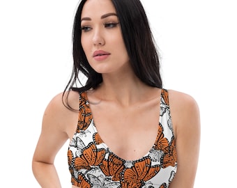 Monarch recycled padded bikini-style yoga top