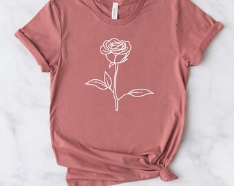 Rose Drawing Shirt Etsy Rose Drawing Shirt Etsy
