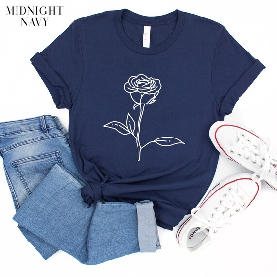 Flower Drawing Shirt Beauty And The Beast Shirt Rose Shirt Etsy Flower Drawing Shirt Beauty And The Beast Shirt Rose Shirt Etsy