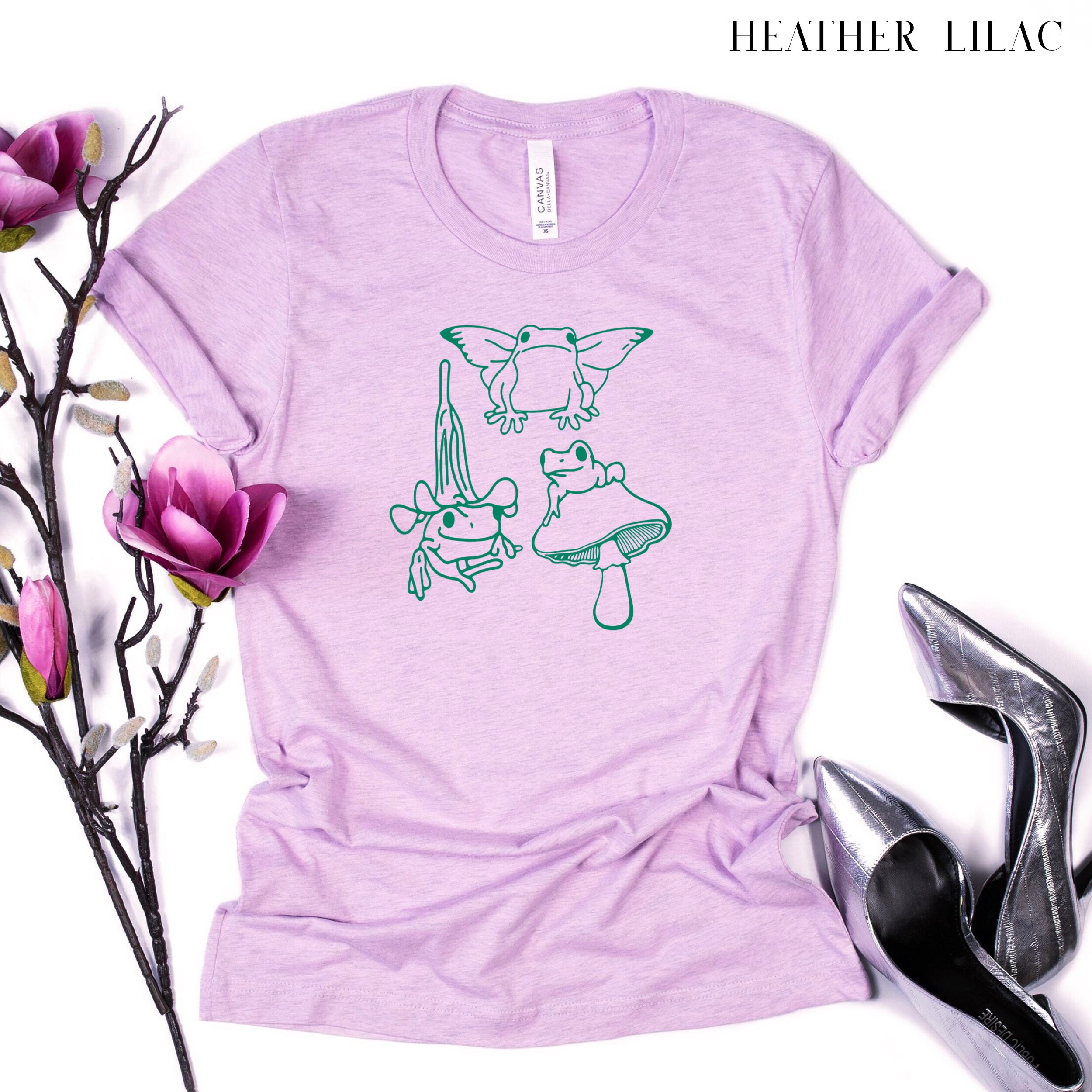 Frog Shirt Cottagecore Cute Frog Shirt Mushroom Frog Shirt Etsy