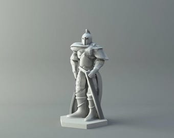 Human Warrior 2 DnD 3D Prints | Custom Fighter Miniature for Dungeons and Dragons | Fantasy Tabletop TTRPG Character Figure