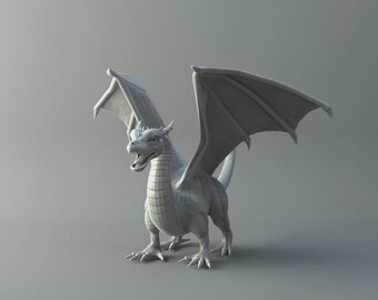 Dragon DnD 3D Prints | Epic Fantasy Monster Miniature for Dungeons and Dragons | Tabletop TTRPG Creature Model