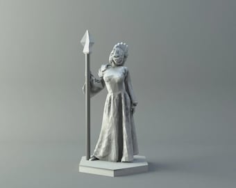 Naga Witch DnD 3D Prints | Custom Serpent Spellcaster Miniature for Dungeons and Dragons | Fantasy Tabletop TTRPG Figure