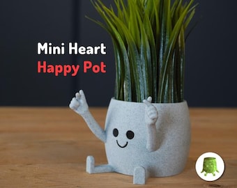 Mini Happy Hand Plant Pot Gotcha/Mini Heart/Middle (Plant not included) Finger 3D Printed PLA