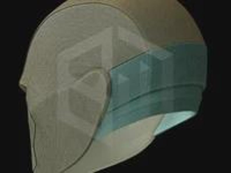 May include: A 3D rendering of a head wearing a light blue face mask. The mask covers the nose and mouth, with a band around the head. The head is a wireframe design, showing the internal structure. The background is dark.