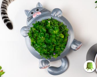 Chunky Cat Plant Pot (Plant not included) 3D Printed