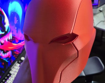 Red Hood Rebirth Helmet | Textured 3D Printed Cosplay Mask | Jason Todd DC Comics Armor Prop | Comic Con Costume Replica
