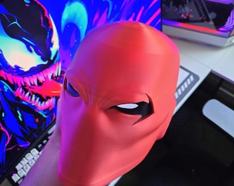 Casco de los Jokers de Red Hood 3 / Máscara de cosplay de DC Comics / Accesorio impreso en 3D de Jason Todd / Armadura de Comic Con / Réplica de disfraz de superhéroe