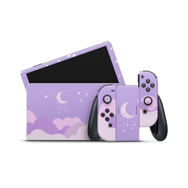 Nintendo Switch Skin Sticker Console JoyCons Docking Station Wrap Decal Vinyl Design Film de protection Set V1 & V2 OLED Version Day Sky