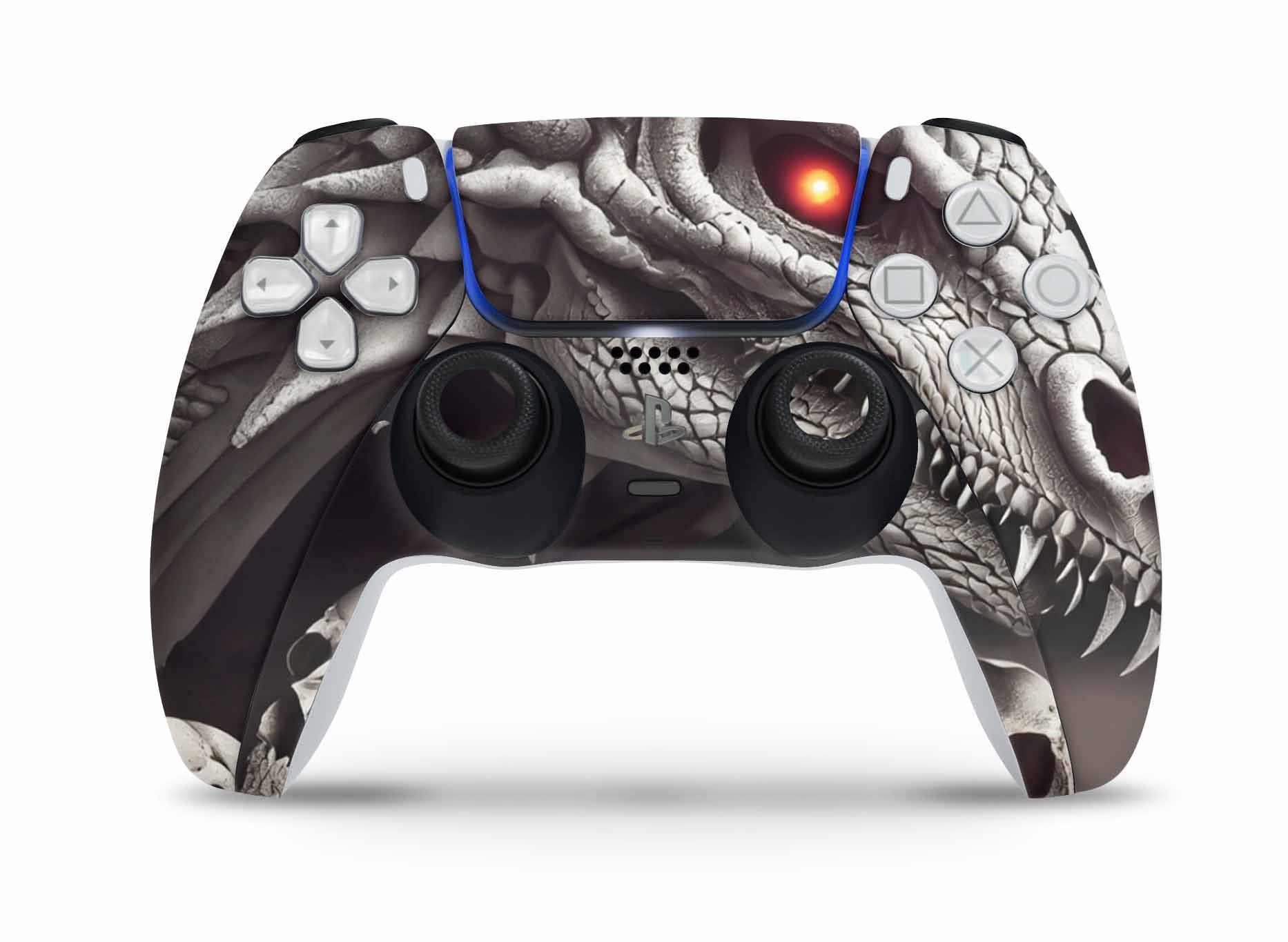 Dragon Skull Design Sticker Skin for PS5 Playstation 5 Controller Wrap ...