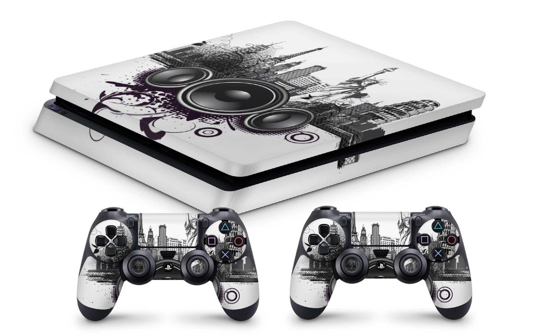 Ps4 Raps PS4 Slim Console Sticker Playstation 4 + 2 Controller Skins Design ...