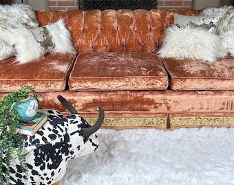 Vintage Chesterfield style, crushed velvet sofa