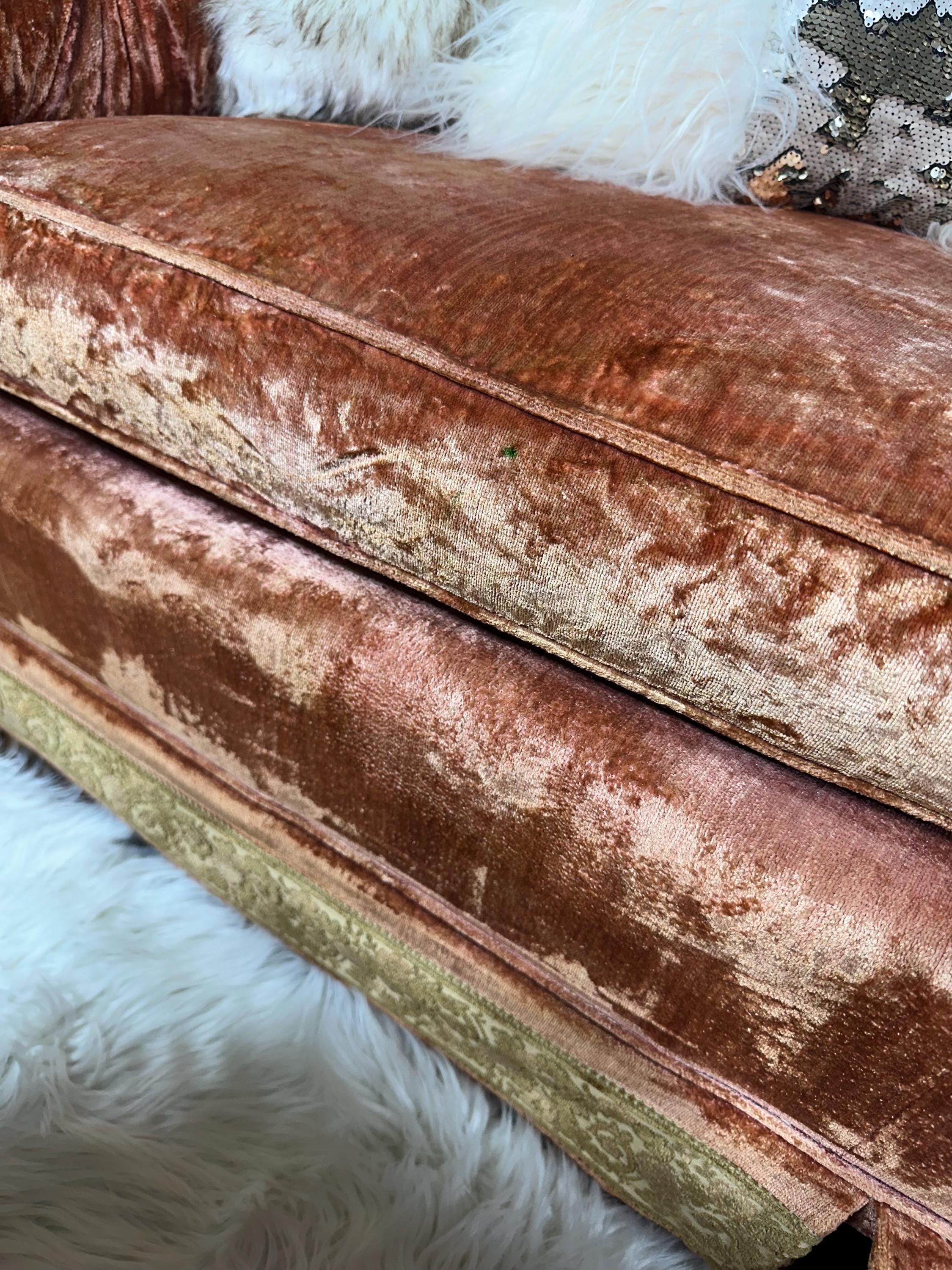 SOLD Vintage Chesterfield Style, Crushed Velvet Sofa - Etsy