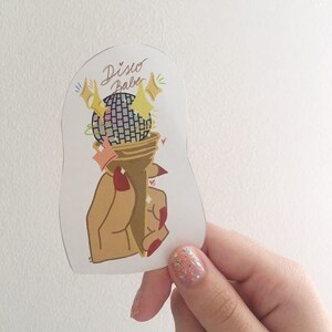 Disco babe sticker