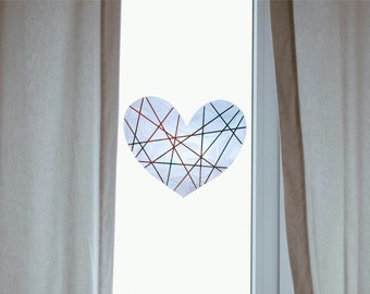 Atrapasol de corazón, calcomanía para ventana, creador de arcoíris, calcomanía de arcoíris