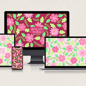 Pink Flower Wallpaper | Floral | Phone Wallpaper | Laptop Wallpaper | Desktop Wallpaper | Tablet Wallpaper | Ipad Wallpaper