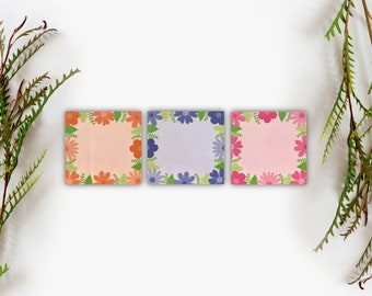 Notas adhesivas Post-it® de flores - 3x3 - 50 páginas - Bloc de notas - Memo - Bloc de notas adhesivas - Notas adhesivas con temática floral