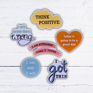 Stickers motivants - Stickers résistants aux intempéries - Stickers recyclés - Stickers inspirants, Sticker affirmation, Sticker découpé
