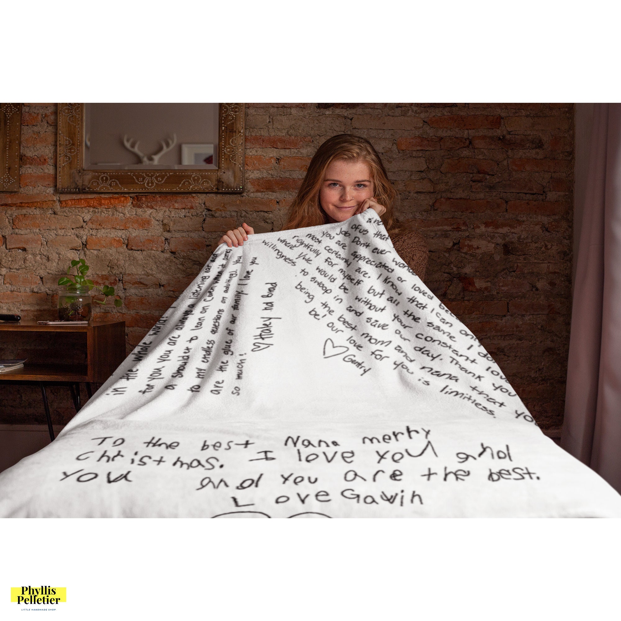 Love Letter Blanket Personalized Gift for Mom Woven Etsy