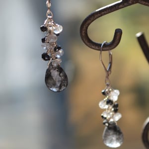 Rutilated quartz and silver clusters