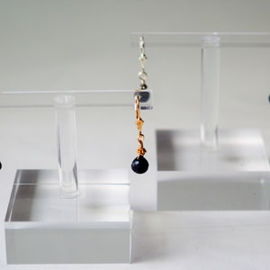 Boucles d’oreilles saphir argent et or