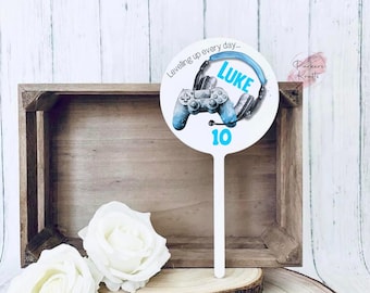 Personalised Gaming Cake Topper | Cake Topper | Gaming Cake | Gamer Topper | Kids Gaming Birthday | Custom Cake Topper | Gaming Party