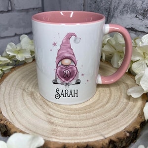 Personalised Gonk Mug, Stocking Filler, Gifts for her, Christmas Gifts, Pink Gonk, Gift for Her, Mum, Nan, Auntie, Christmas mug, Birthday