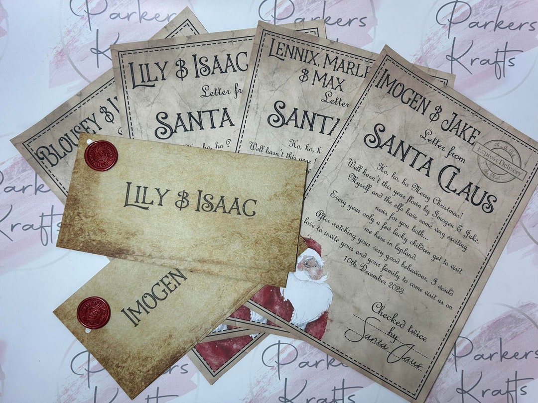 Lapland Invite Personalised Lapland Invitation Santa Invite Vintage