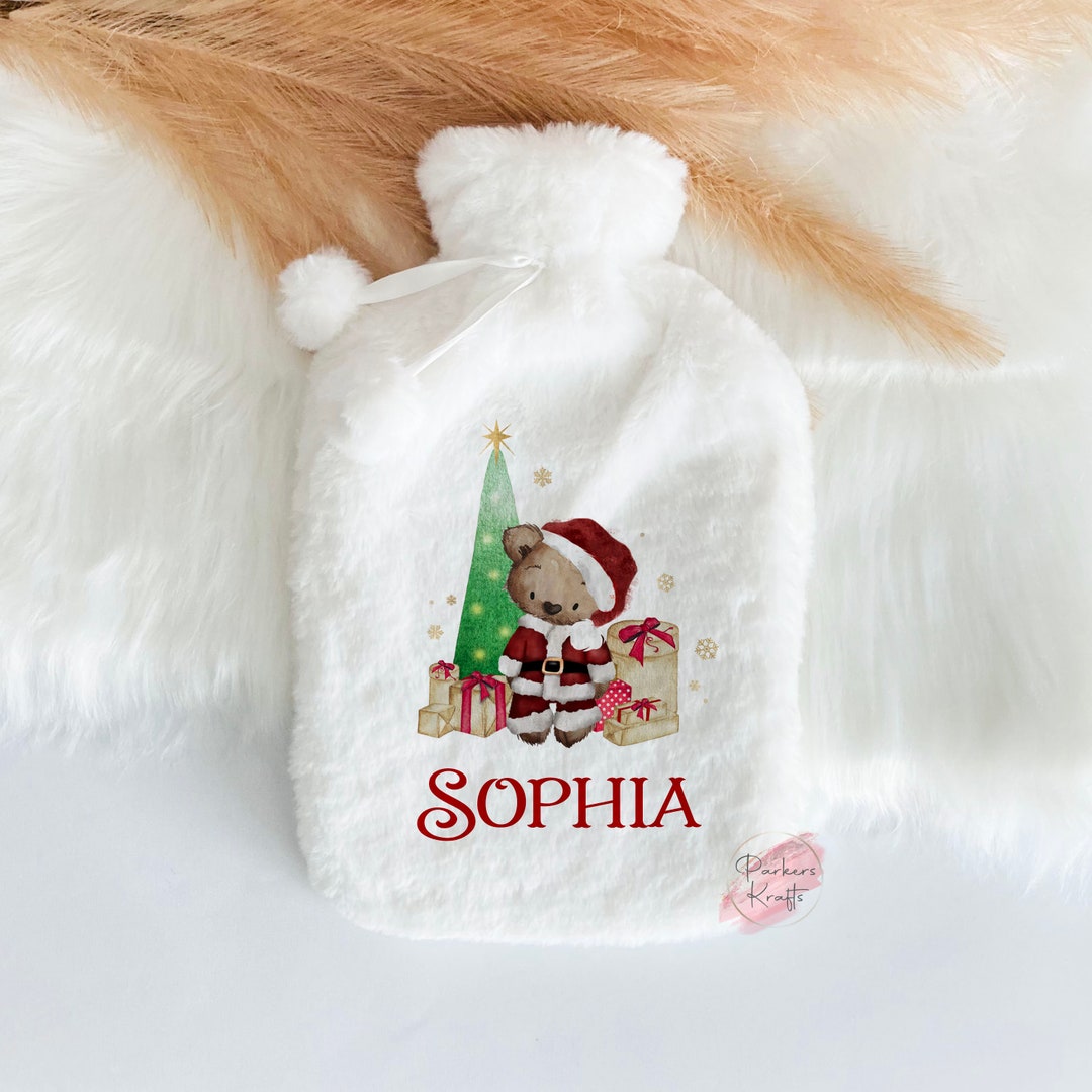 Personalised Hot Water Bottle Santa Hot Water Bottle Etsy