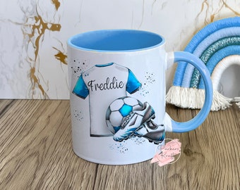 Football Mugs | Personalised Football Mug | Boys Football | Football Shirts and Boots | Girls Football | Football Gift | Stocking Fillers