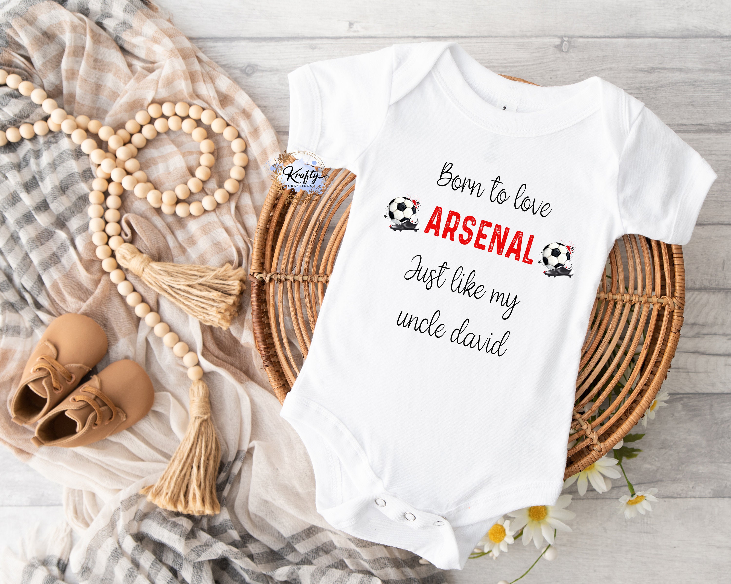 Born to Love Football Babygrow Daddy Me Vest Just Like My